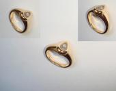 Золотое кольцо Chopard c плавающим бриллиантом