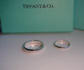 Платиновые обручальные кольца Tiffany в ассортименте