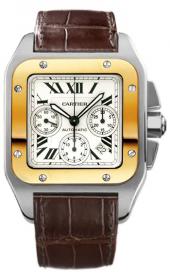 Cartier Santos 100 Chronograph Steel-Gold