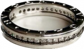 Кольцо Bvlgari B.Zero мужское с бриллиантами